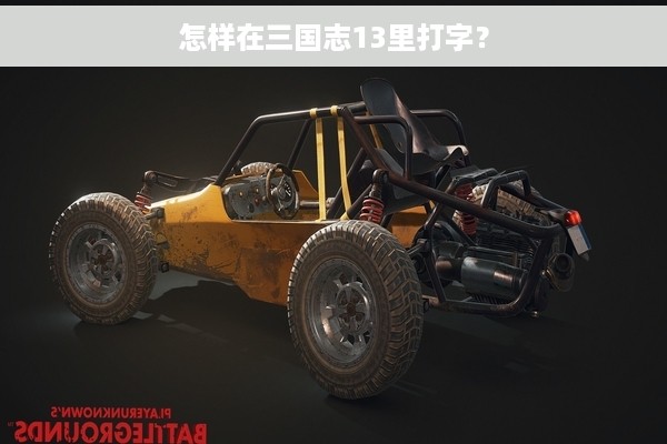 怎样在三国志13里打字？