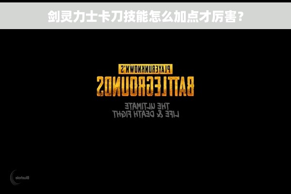 剑灵力士卡刀技能怎么加点才厉害？