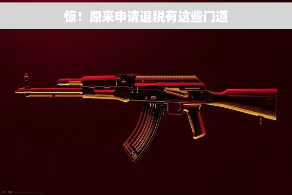 惊！原来申请退税有这些门道