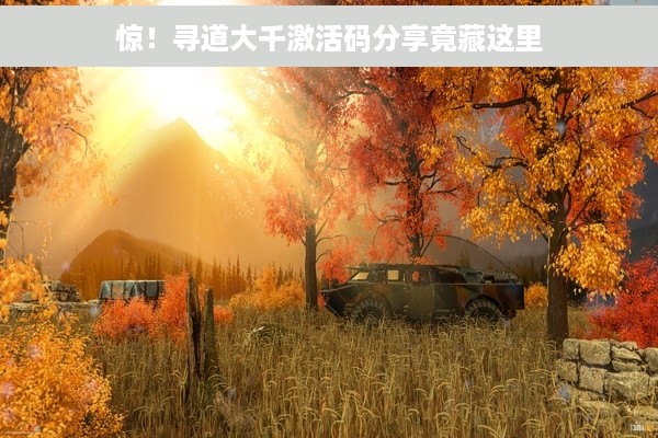 惊！寻道大千激活码分享竟藏这里