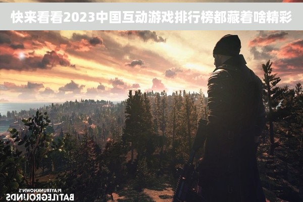 快来看看2023中国互动游戏排行榜都藏着啥精彩