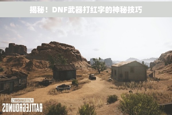 揭秘！DNF武器打红字的神秘技巧