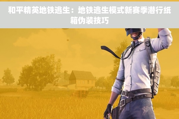 和平精英地铁逃生：地铁逃生模式新赛季潜行纸箱伪装技巧
