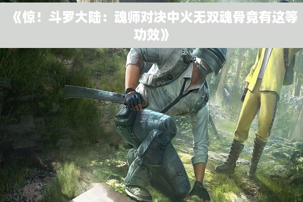 《惊！斗罗大陆：魂师对决中火无双魂骨竟有这等功效》
